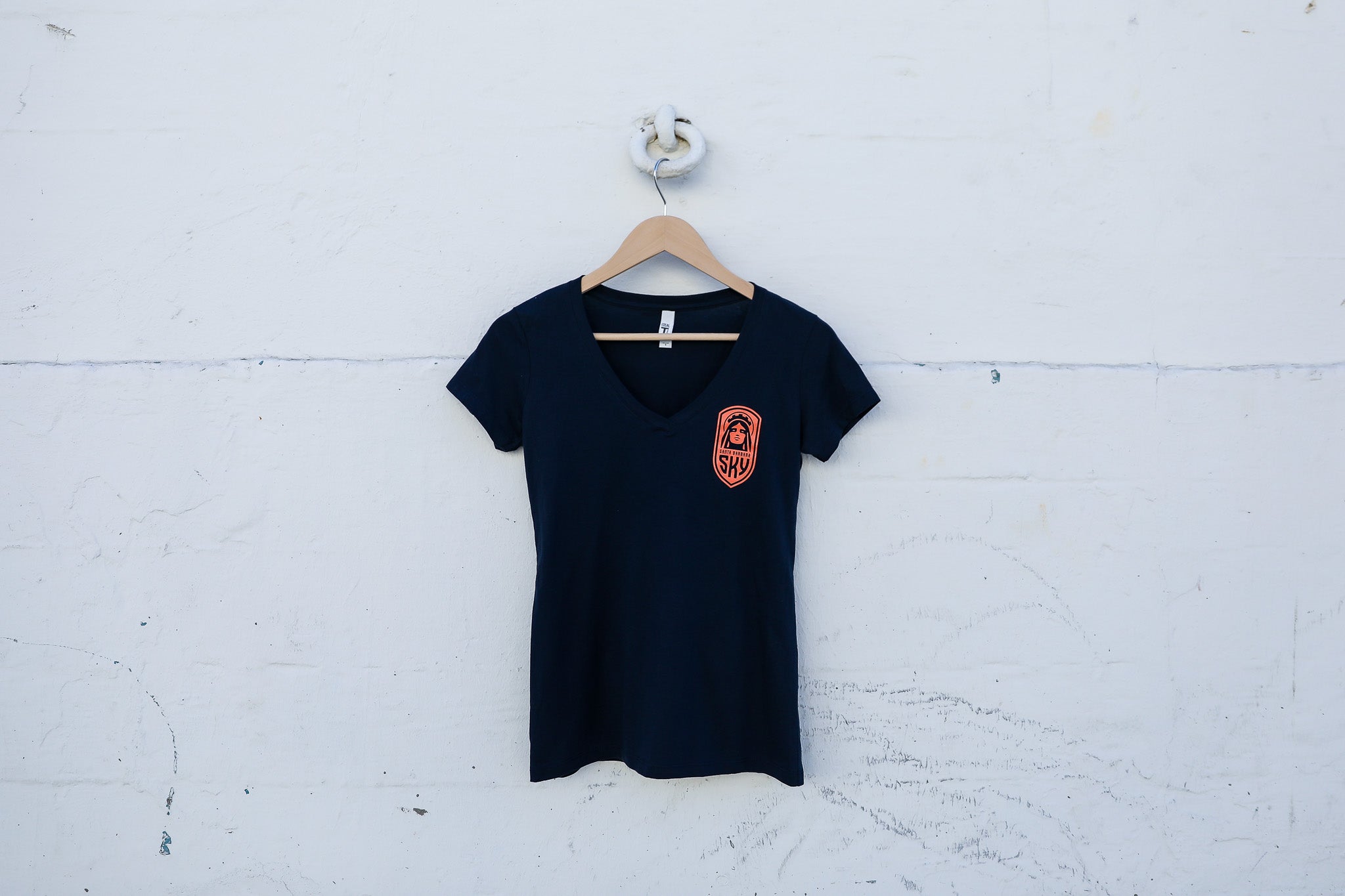 Women's - SKY FC Crest Tee - V-Neck - Navy Night Sky