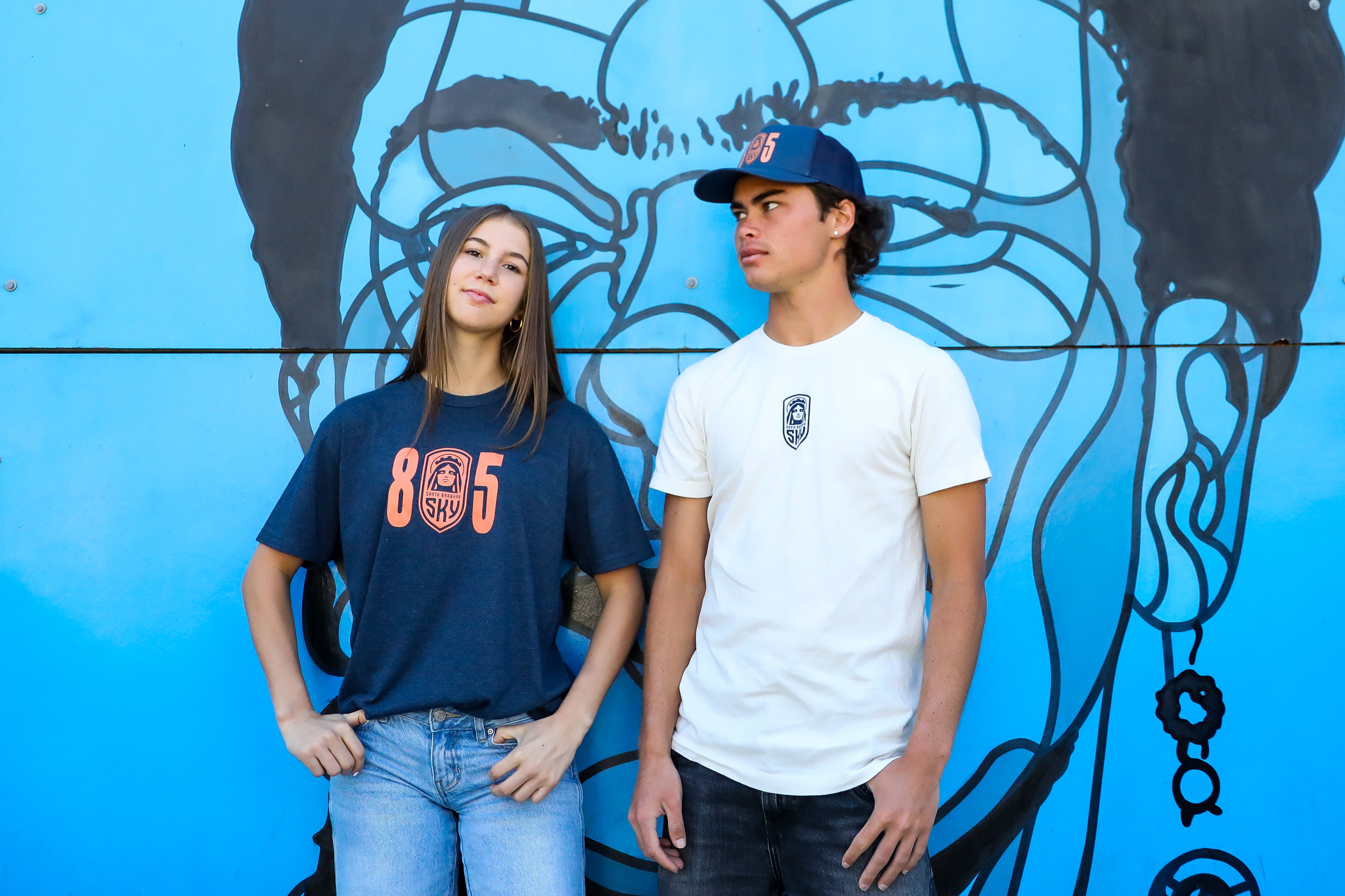 805 SB SKY FC Tee - Heathered Sky Navy