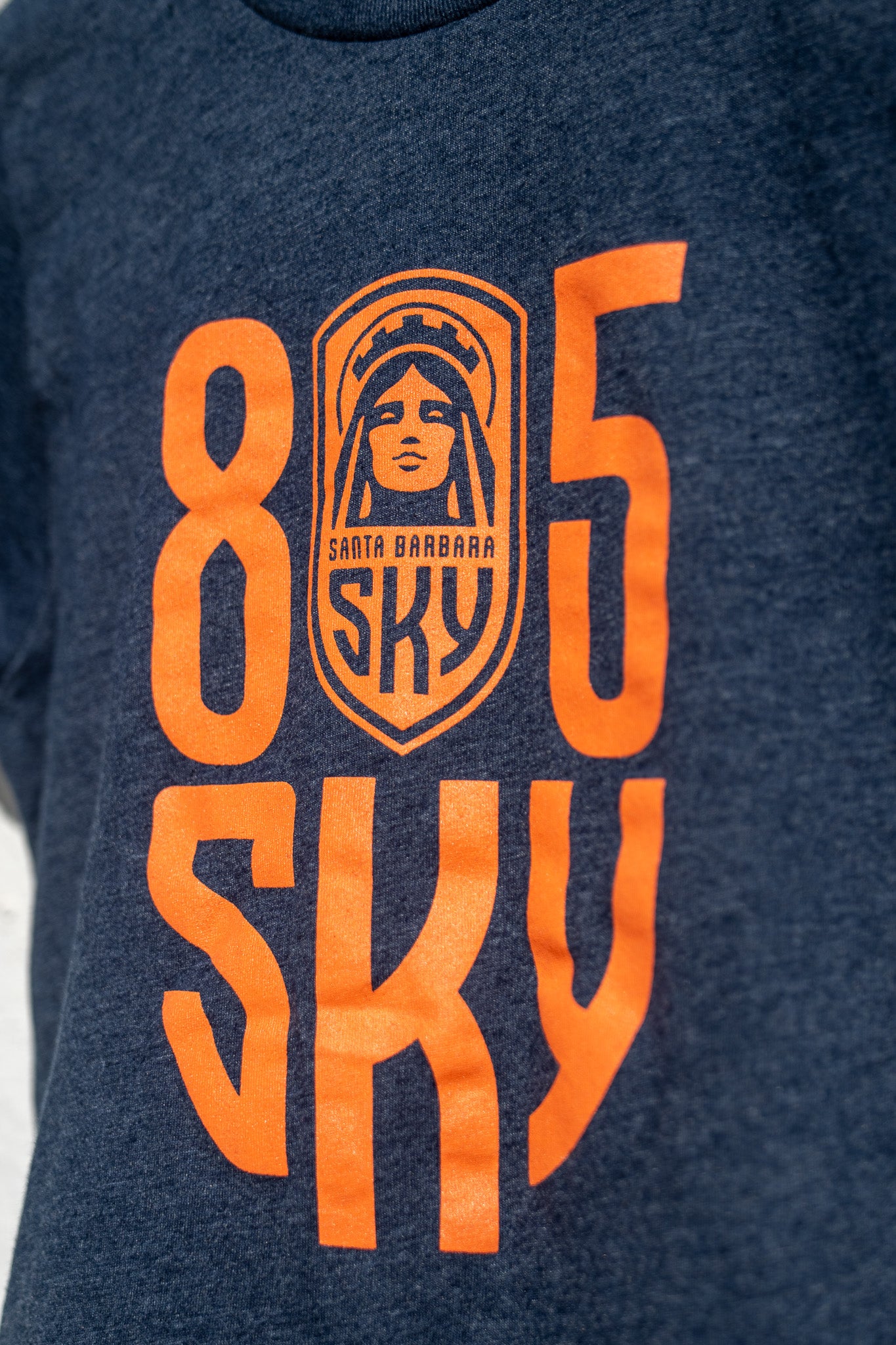 Youth - 805 Sky Tee Shirt - Sky Navy / Terracotta