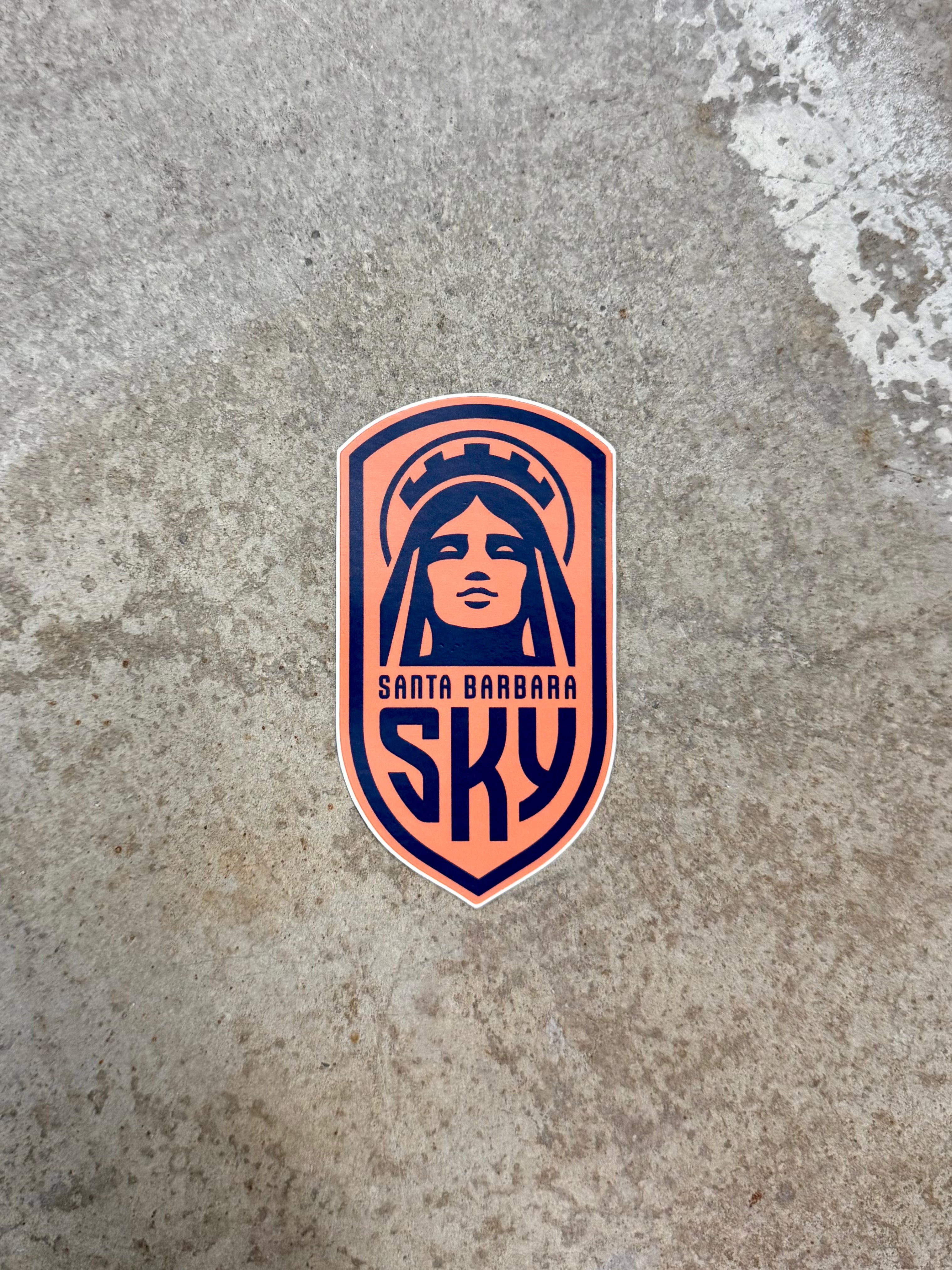 Santa Barbara Sky FC Crest Sticker - Terra Cotta