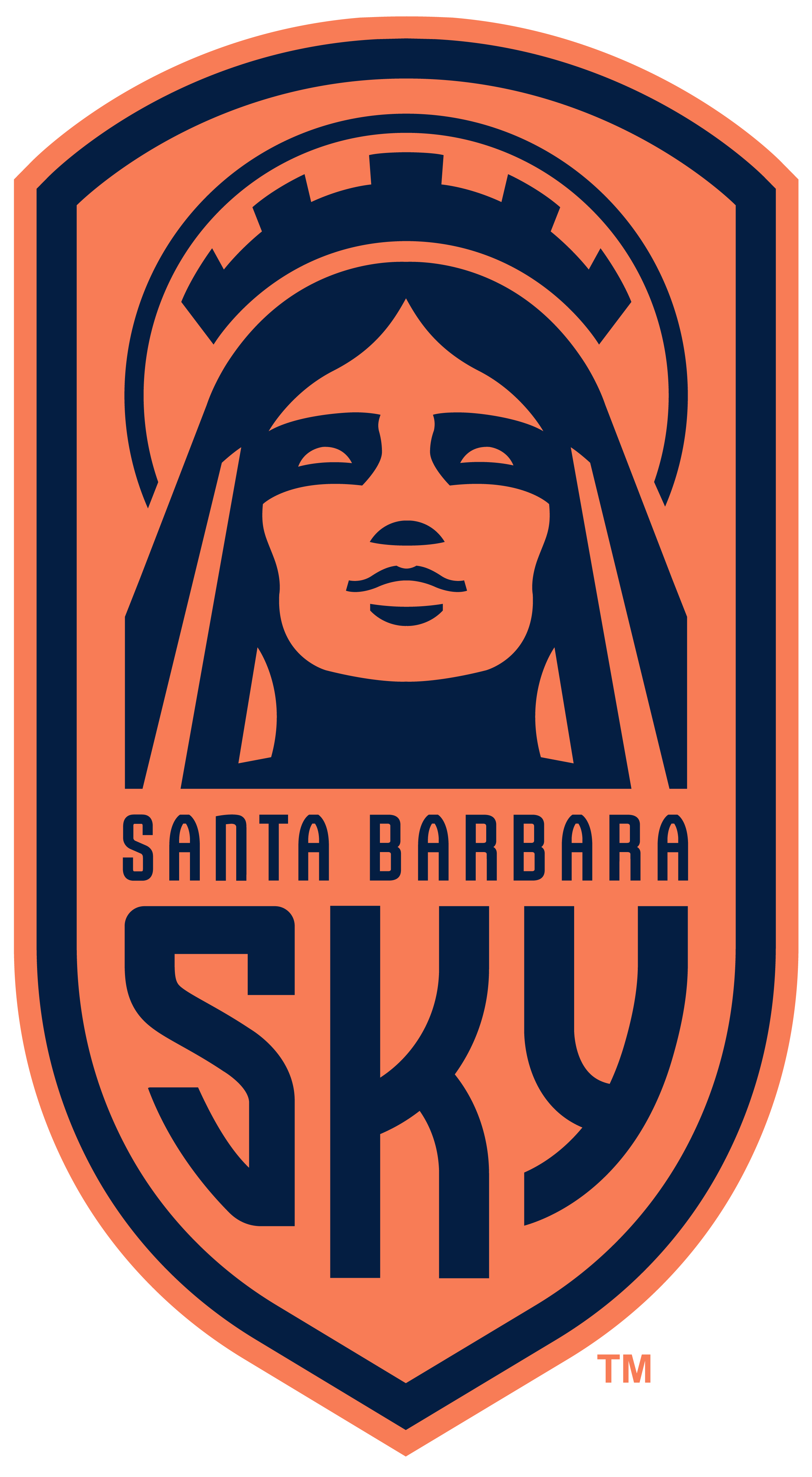 Santa Barbara Sky FC Crest Sticker - Terra Cotta
