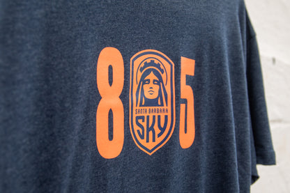 805 SB SKY FC Tee - Heathered Sky Navy