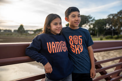 Youth - 805 Sky Tee Shirt - Sky Navy / Terracotta